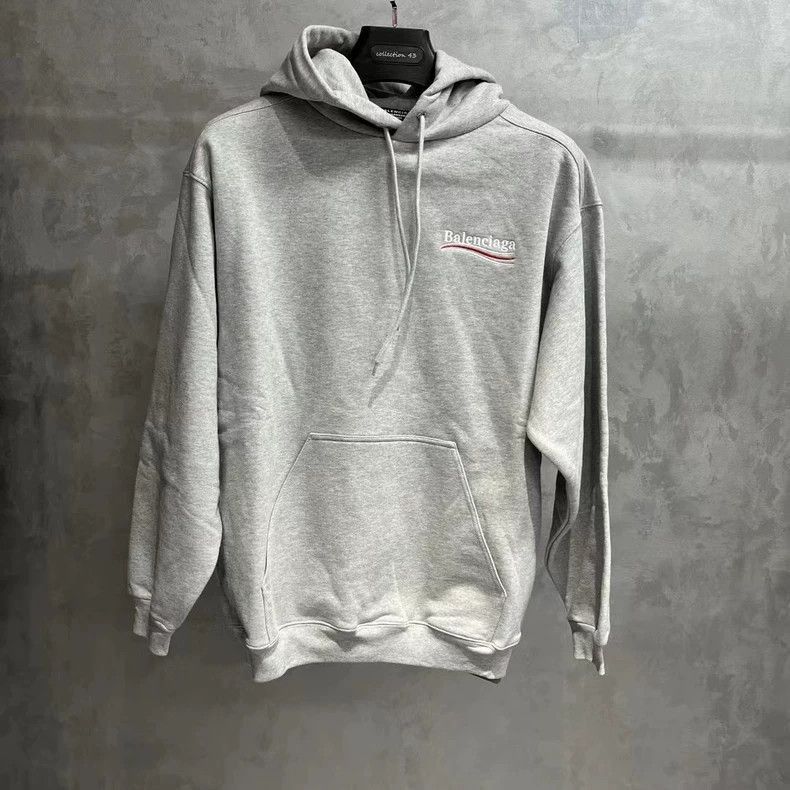 Balenciaga Balenciaga latest grey letter pattern embroidered hooded sw Size US XS / EU 42 / 0 - 1 Thumbnail