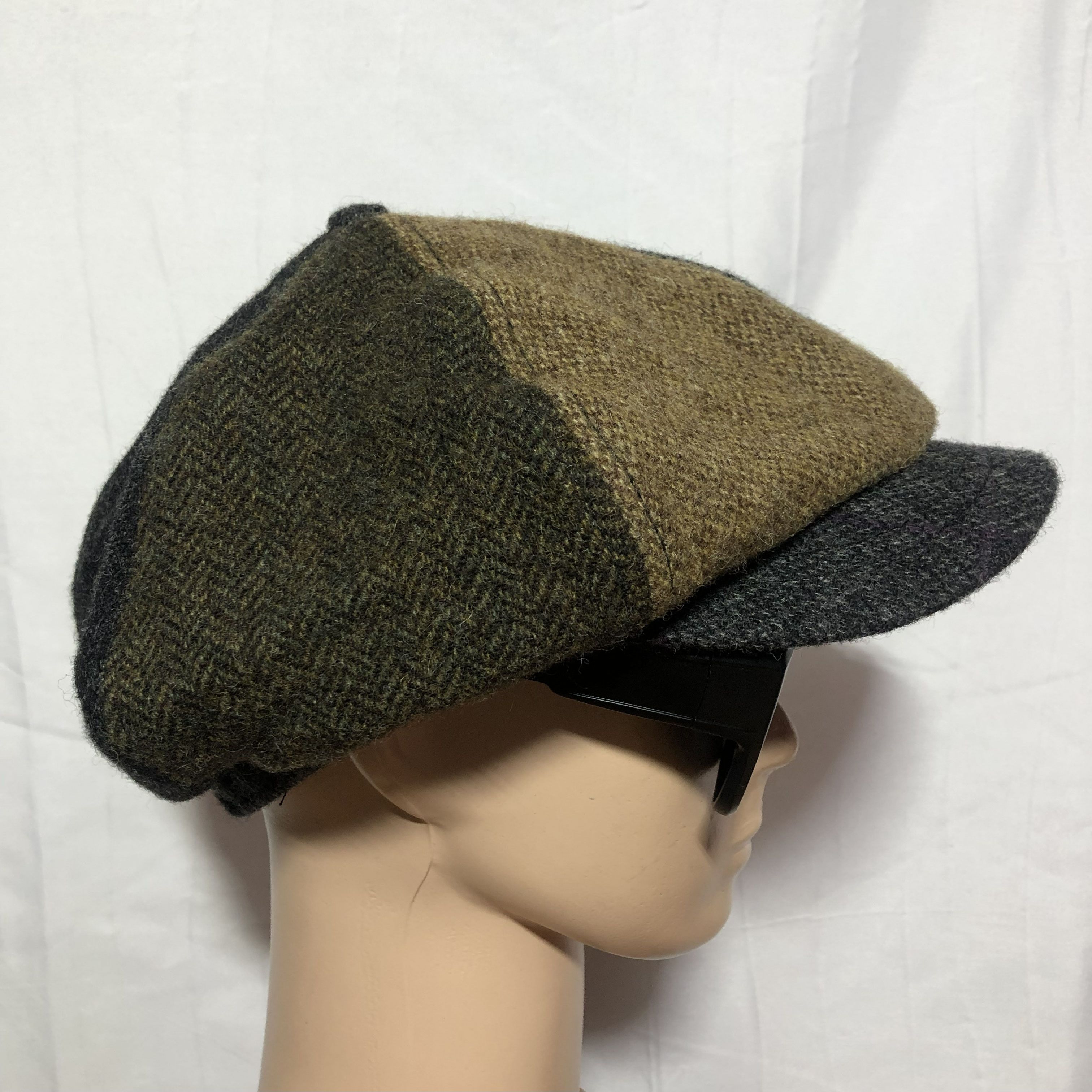 Castano Moon Wool Patchwork Newsboy Cap