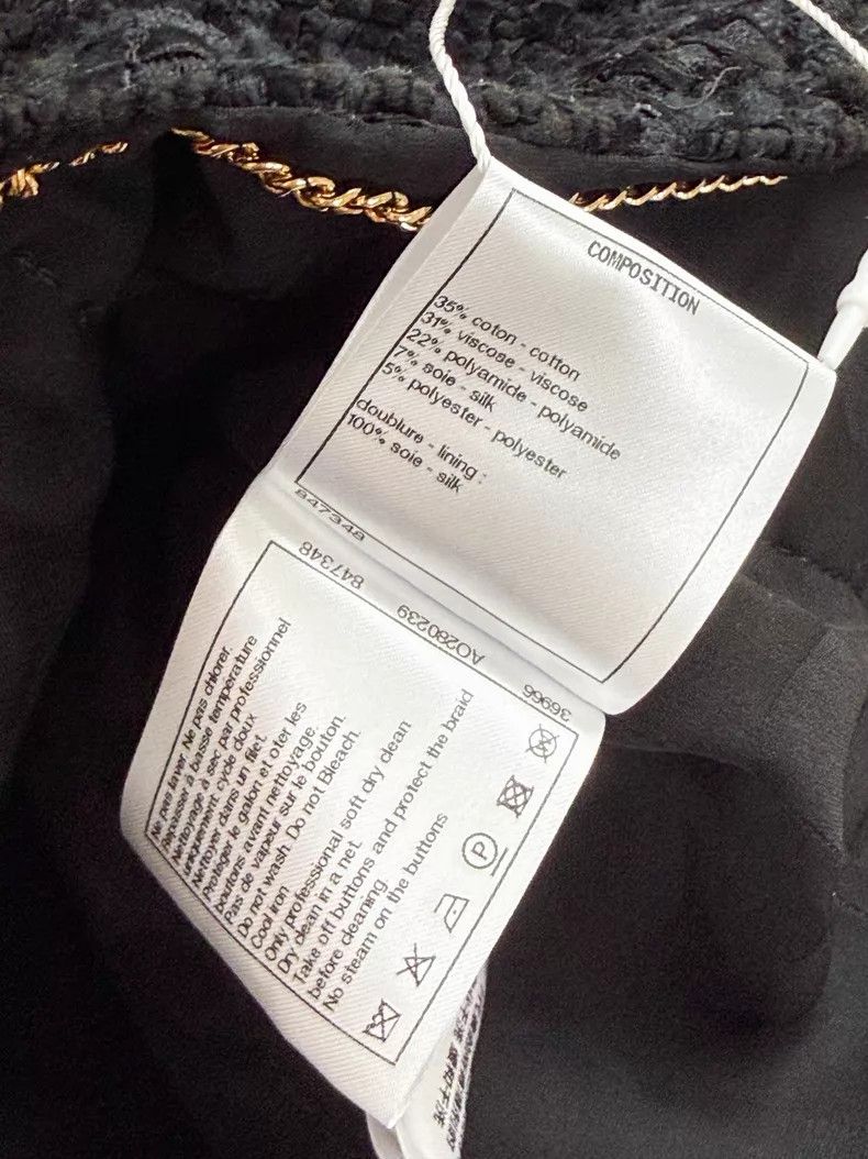 Chanel Chanel Leather chain four-pocket woven long-sleeved jacket Size XS / US 0-2 / IT 36-38 - 8 Thumbnail