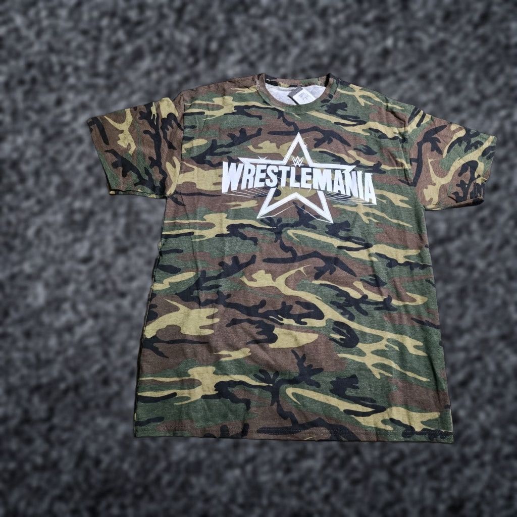 Doublet VINTAGE WWE WrestleMania 38 Camouflage T-Shirt Men L Double-Sided Camo Short Sleeve Crew Neck Adult Large Sports Shirt Mens Size US L / EU 52-54 / 3 - 1 Thumbnail