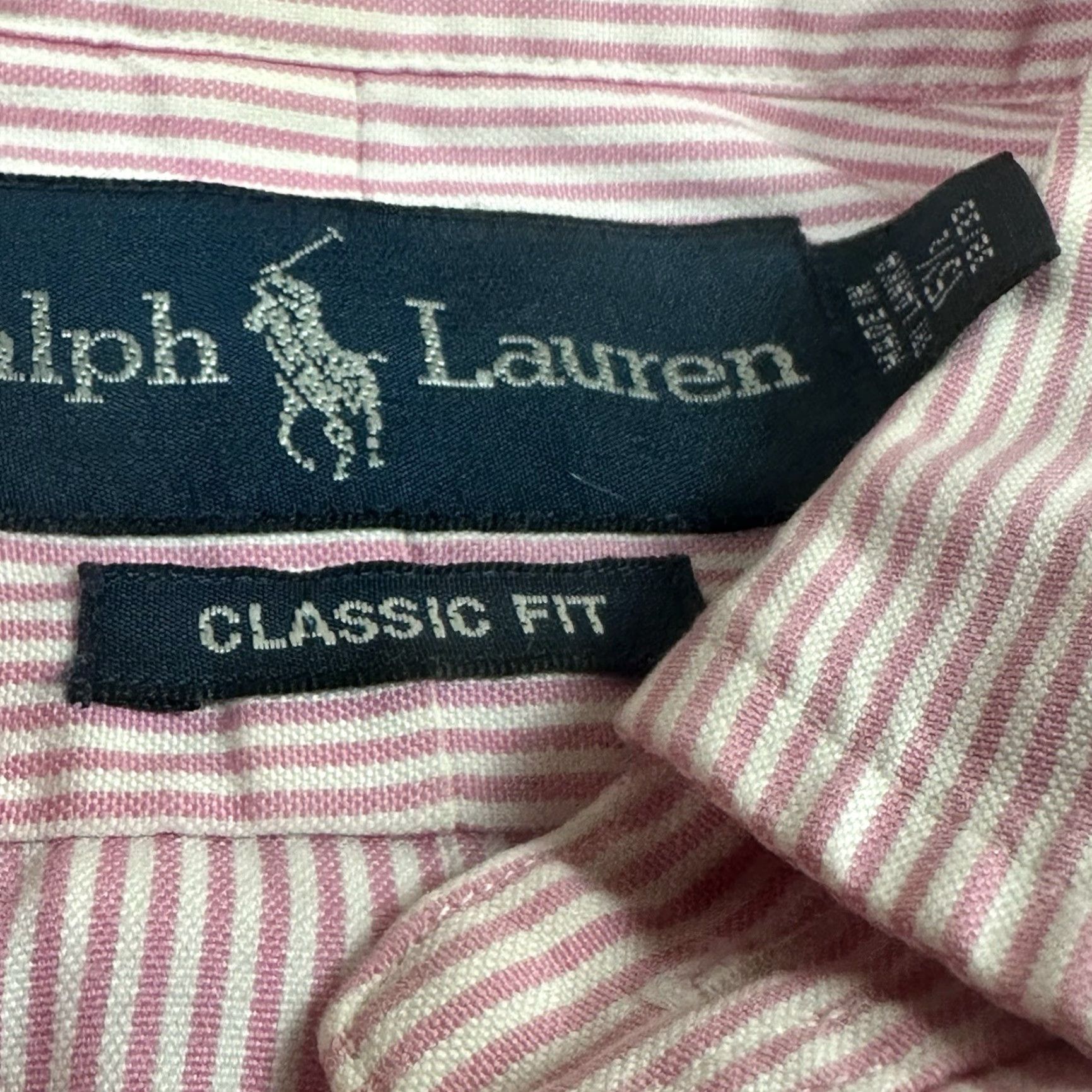 Charles Tyrwhitt Ralph Lauren Dress Shirt Mens 15.5 32 Pink Striped Size 40R - 5 Thumbnail