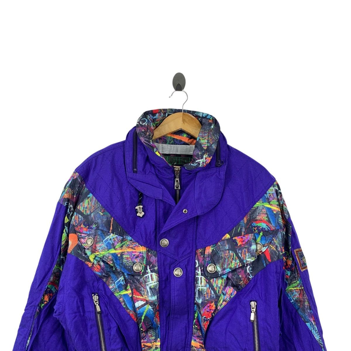 Vintage Vintage KILLY JAPAN SKI Winter Hiking Outdoor Fractal Jacket Size L / US 10 / IT 46 - 2 Thumbnail