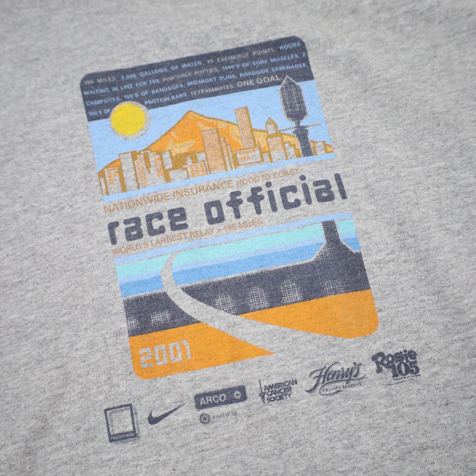 Nike × Vintage VTG Nike Hood To Coast Relay Race Official Graphic T Shirt Size US XL / EU 56 / 4 - 5 Thumbnail