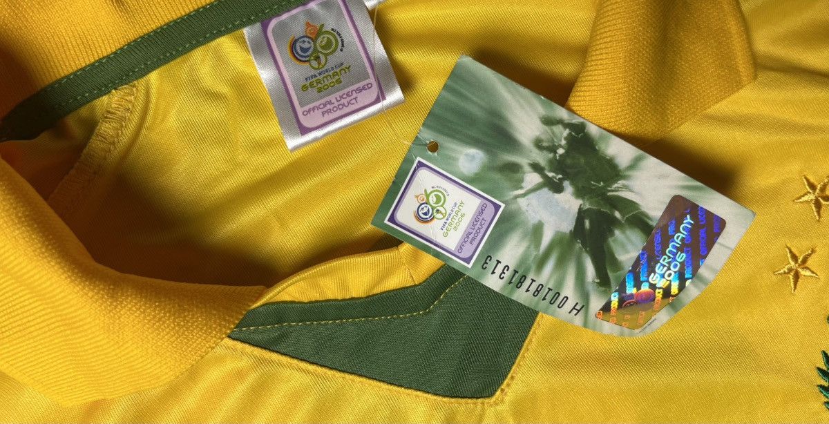 Other Brasil World Cup 2006 Soccer Football Jersey Size L #9 NWT Size US L / EU 52-54 / 3 - 5 Thumbnail