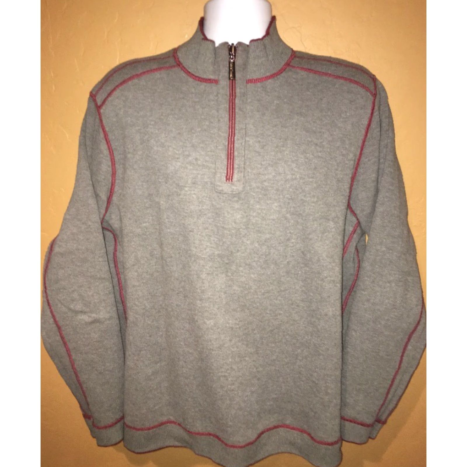 Tommy Bahama Tommy Bahama Reversible 1/2 Zip Jacket XL Men Red Sz XL Jacket Mens Size US XL / EU 56 / 4 - 5 Thumbnail