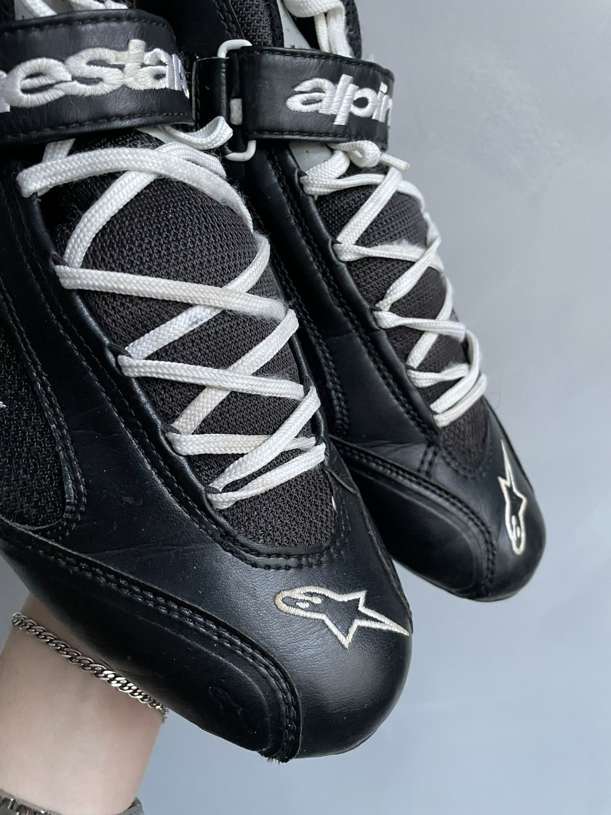 Hedi Slimane Alpinestars Black moto racing Sneakers balenciaga style y2k Size US 8 / EU 41 - 4 Thumbnail