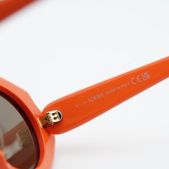 Loewe Loewe LW40147F 42E Sunglasses Orange Geometric Frame, Brown Size ONE SIZE - 7 Thumbnail