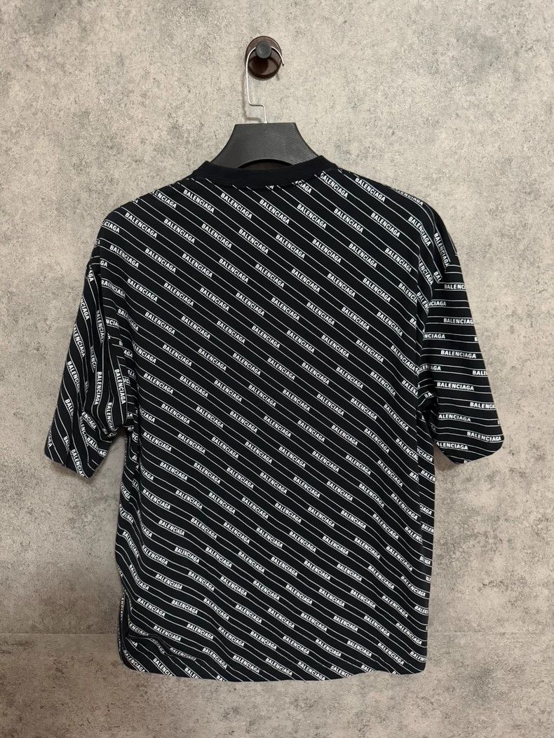 Balenciaga Balenciaga Black and white twill short sleeve T-shirt with Size US L / EU 52-54 / 3 - 5 Thumbnail