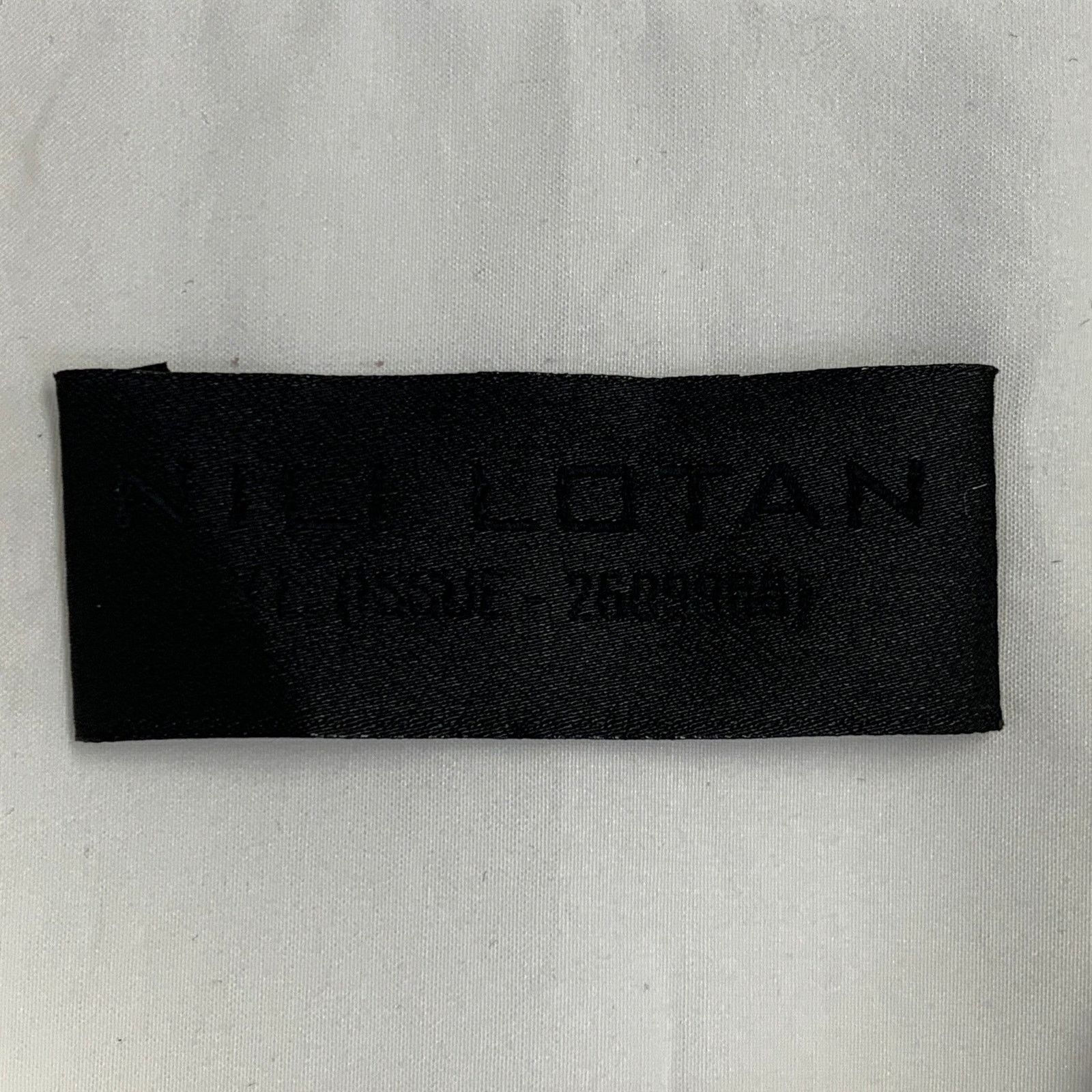 Nili Lotan NILI LOTAN White Cotton Pleated Bib Tuxedo Long Sleeve Shirt Size 48R - 10 Thumbnail