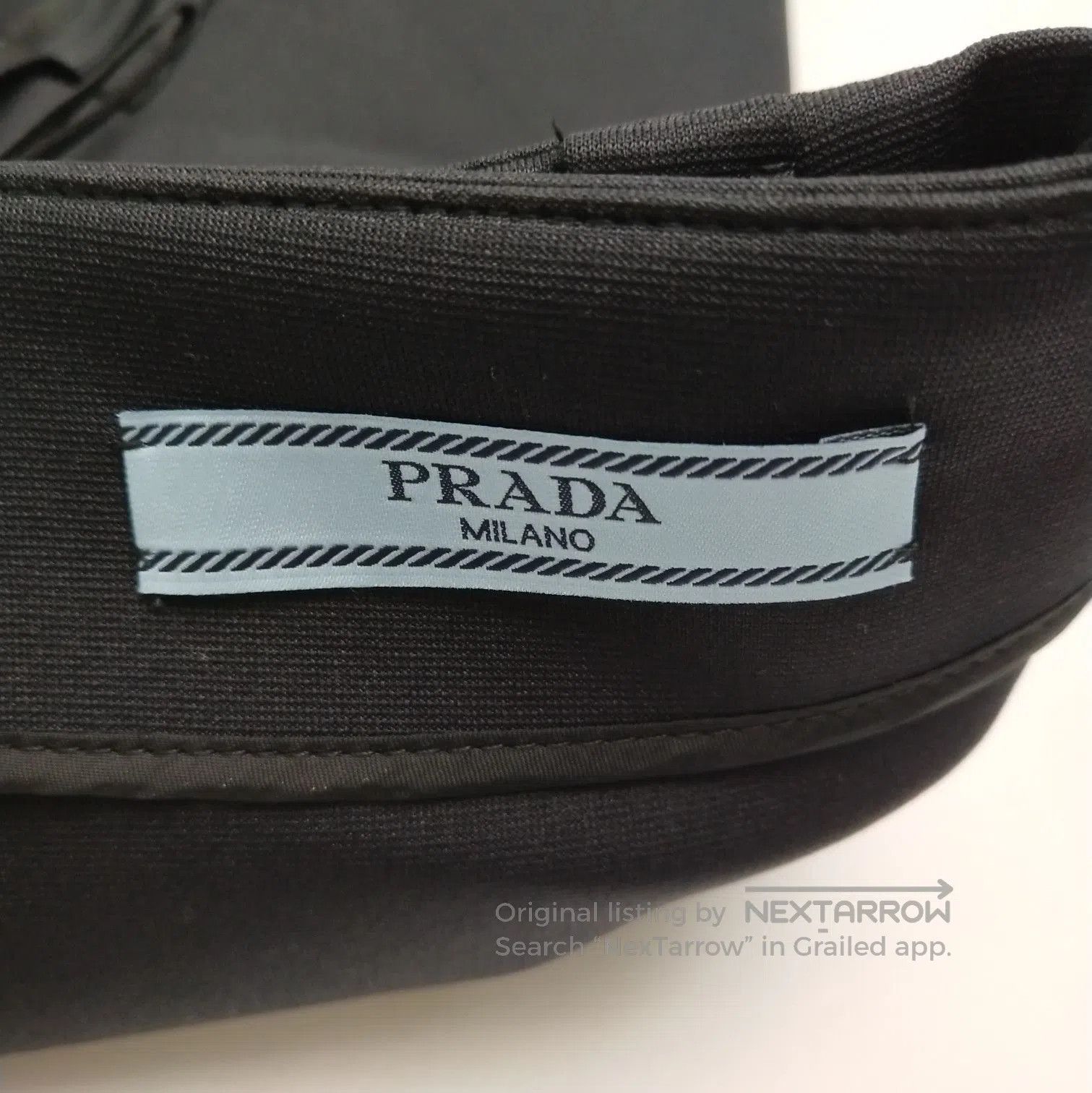 Prada Prada Logo Waist Ruffled Skirt in Black 0089. Size 39" - 5 Thumbnail