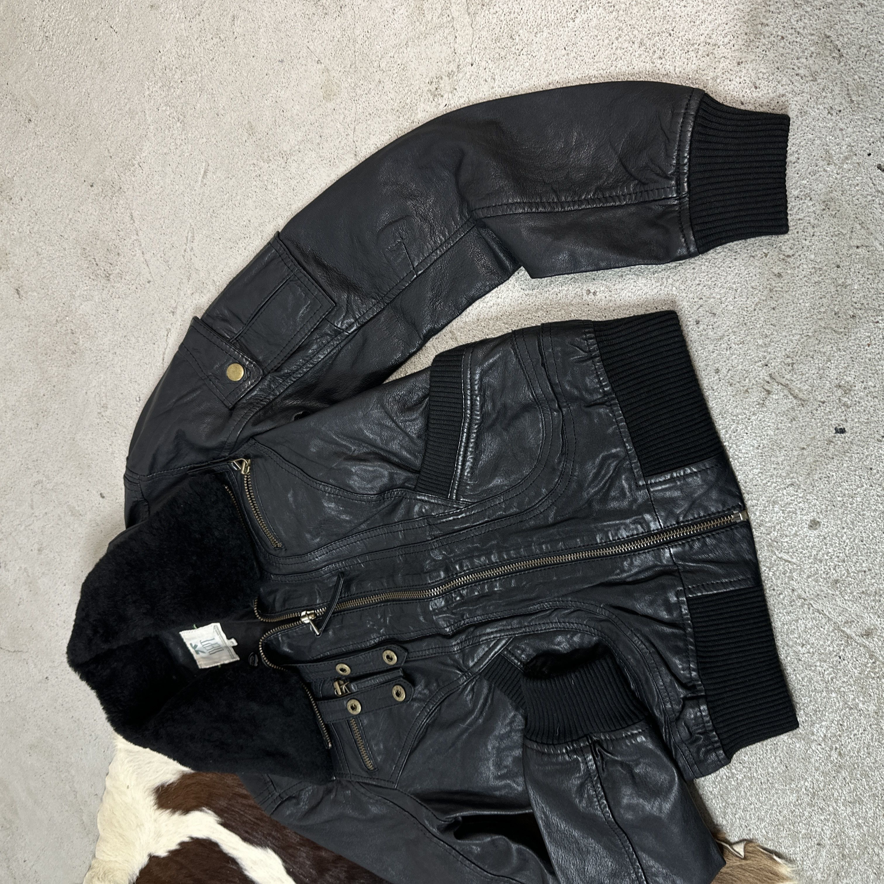 Vintage Vintage Avant Garde Leather Jacket Size US XS / EU 42 / 0 - 4 Thumbnail