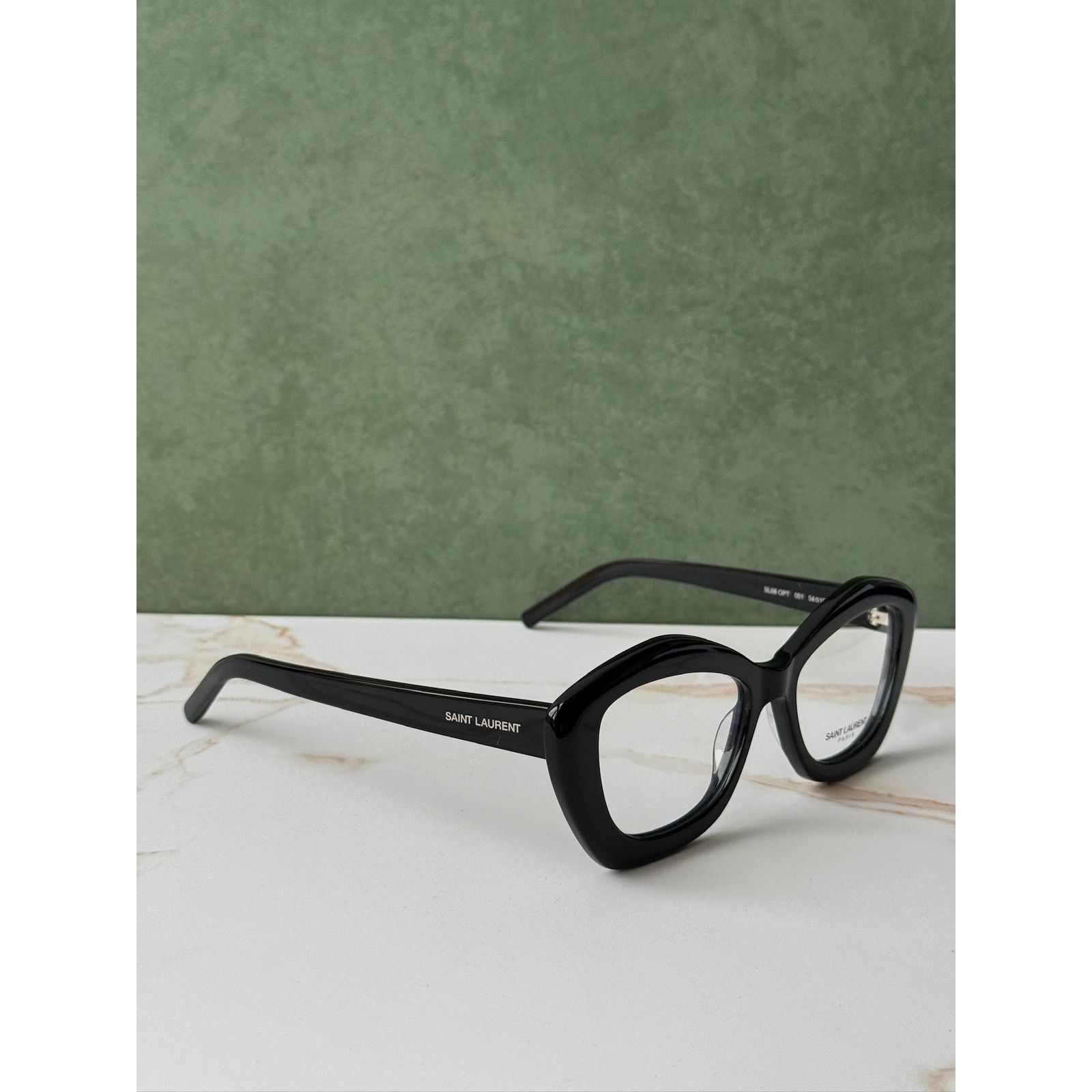 Saint Laurent Paris NEW Saint Laurent SL68 OPT Black Thick Rim Eyeglasses Frames Size ONE SIZE - 6 Thumbnail