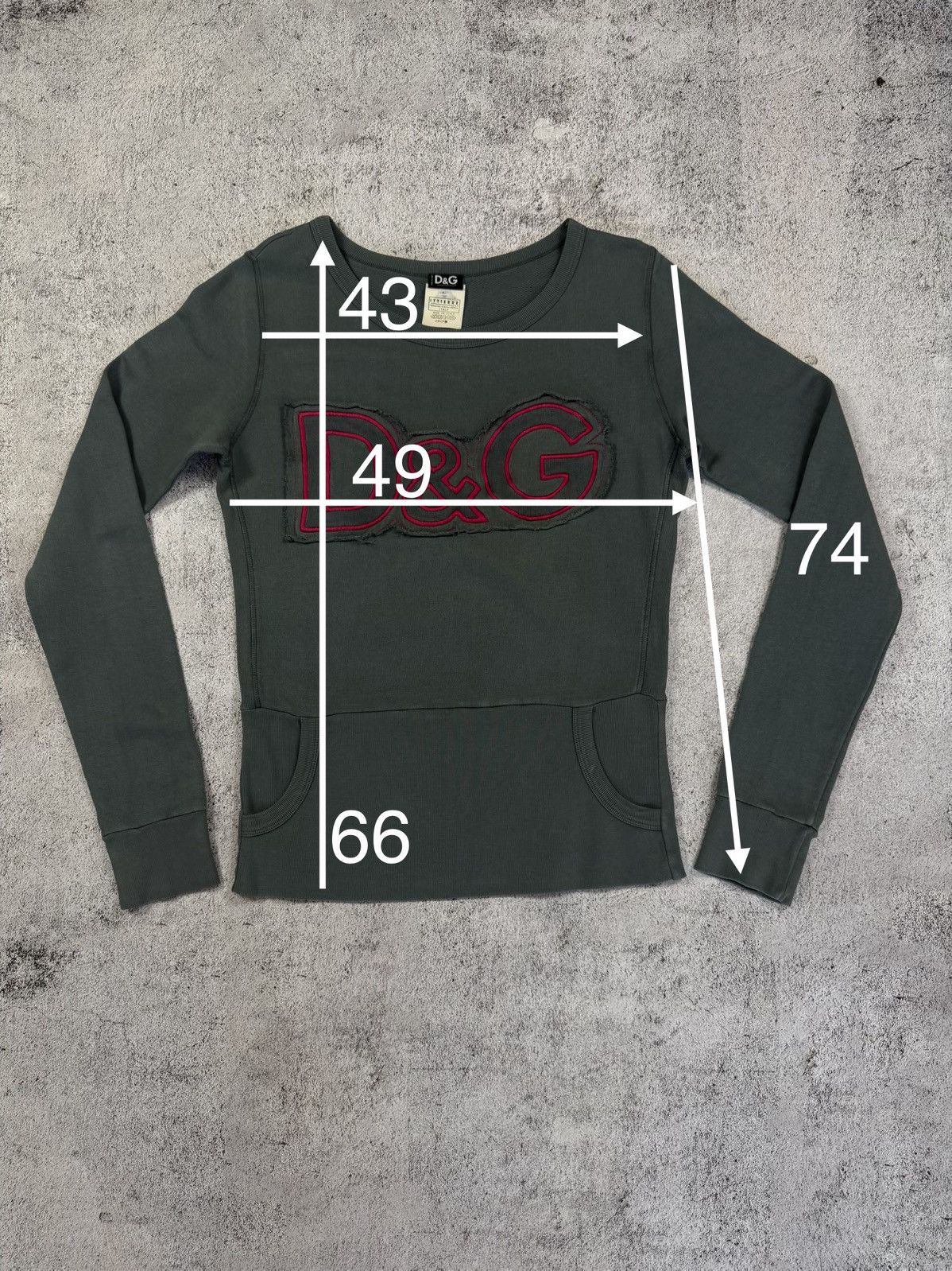 Dolce & Gabbana Vintage Y2K D&G Dolce Gabbana Big Logo Sweatshirt L Size L / US 10 / IT 46 - 12 Thumbnail