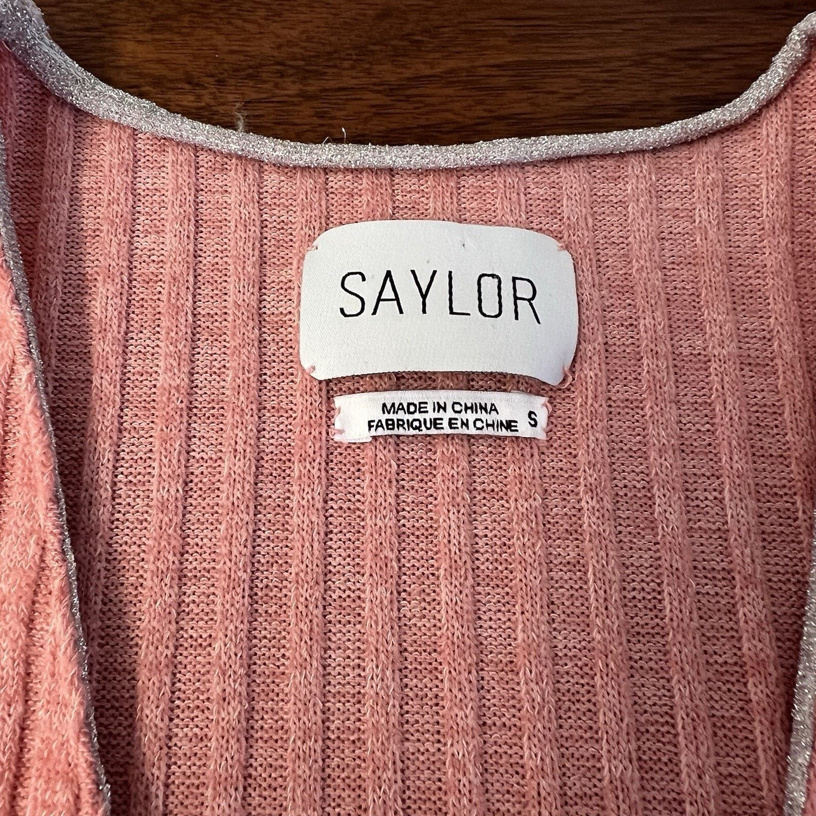 Saylor NWOT $230 SAYLOR Yelle Mini Dress (S) Pink Ribbed Belt Size S / US 4 / IT 40 - 7 Thumbnail