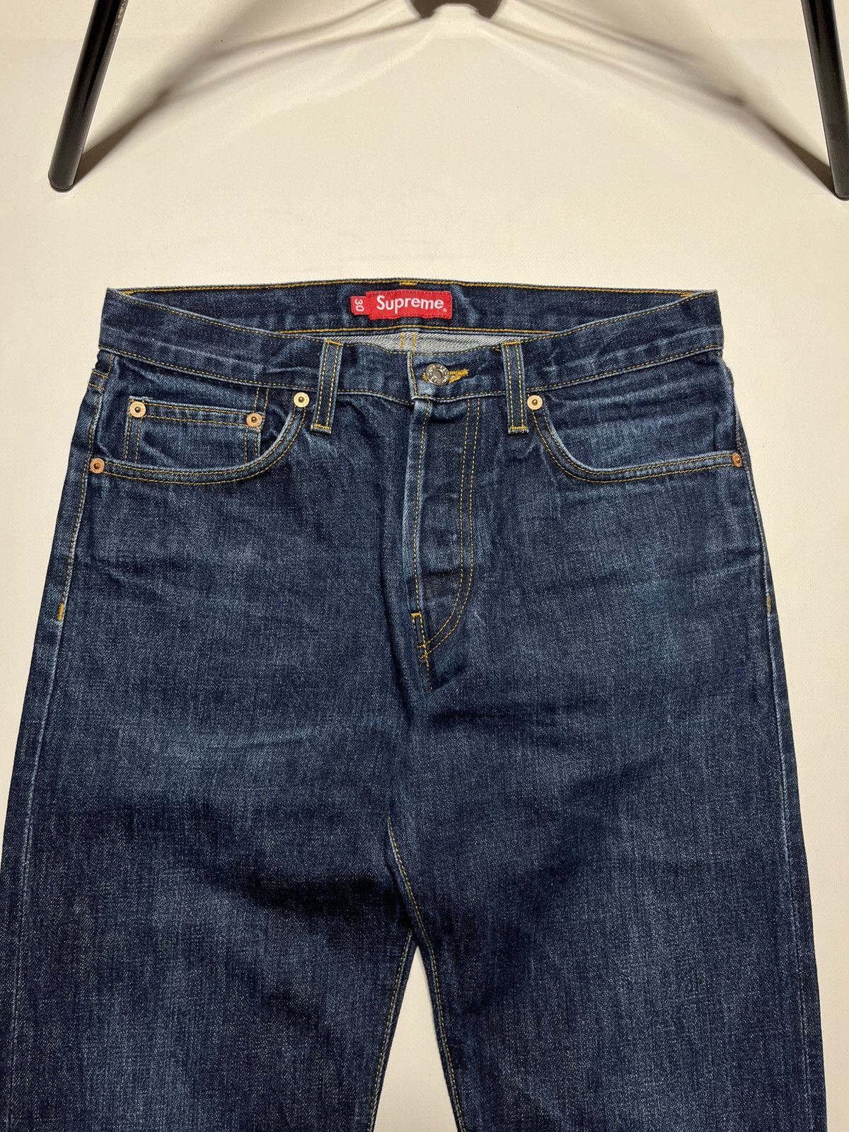 Supreme Supreme Selvedge Denim Jeans Made in USA Vintage Red Patch Size US 30 / EU 46 - 4 Thumbnail