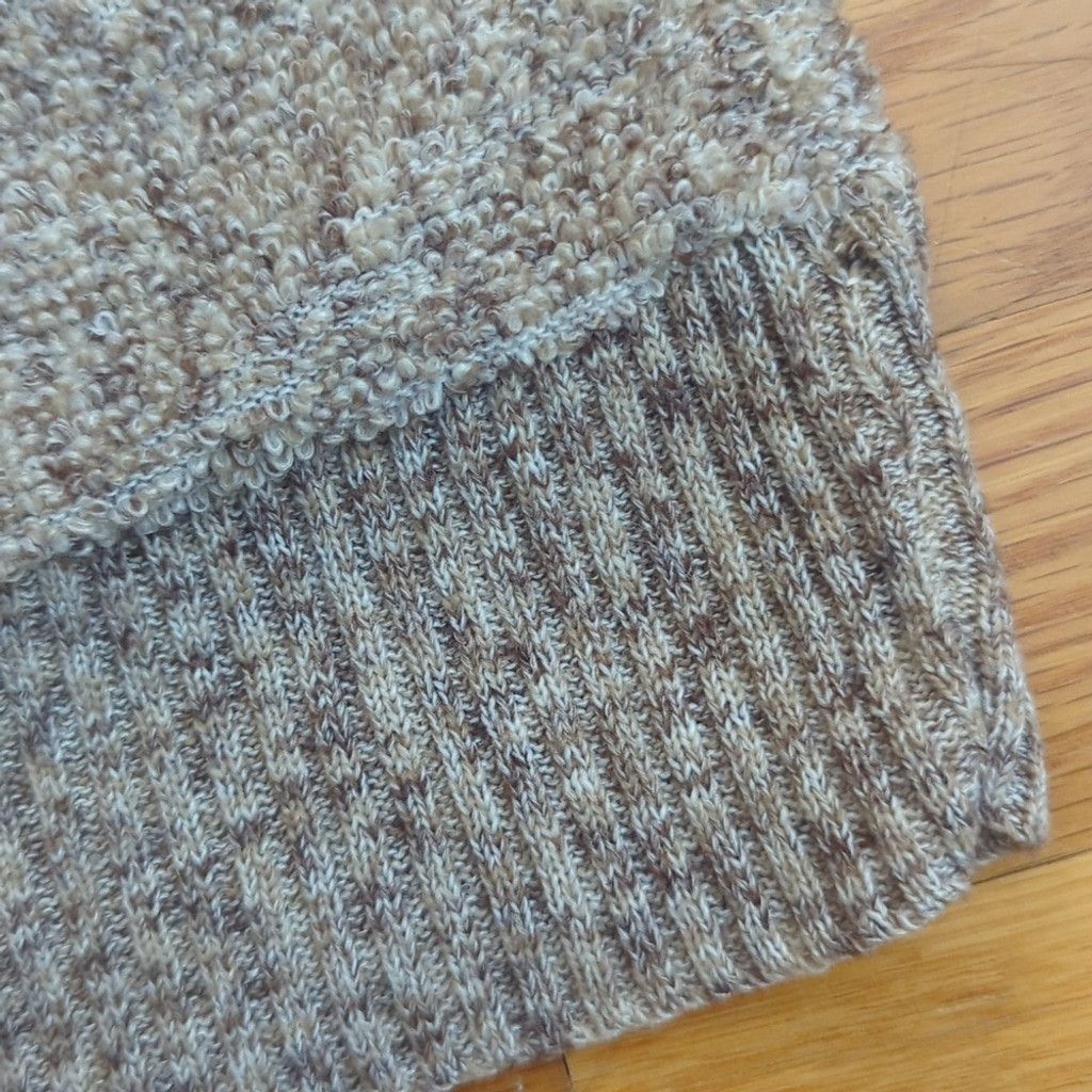 Vintage Vintage grandpa sweater v-neck textured knit medium tan Size US M / EU 48-50 / 2 - 6 Thumbnail