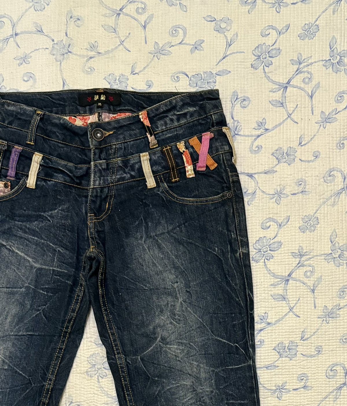Japanese Brand Japanese International World Double Waist Jeans Streetwear Size US 32 / EU 48 - 7 Thumbnail
