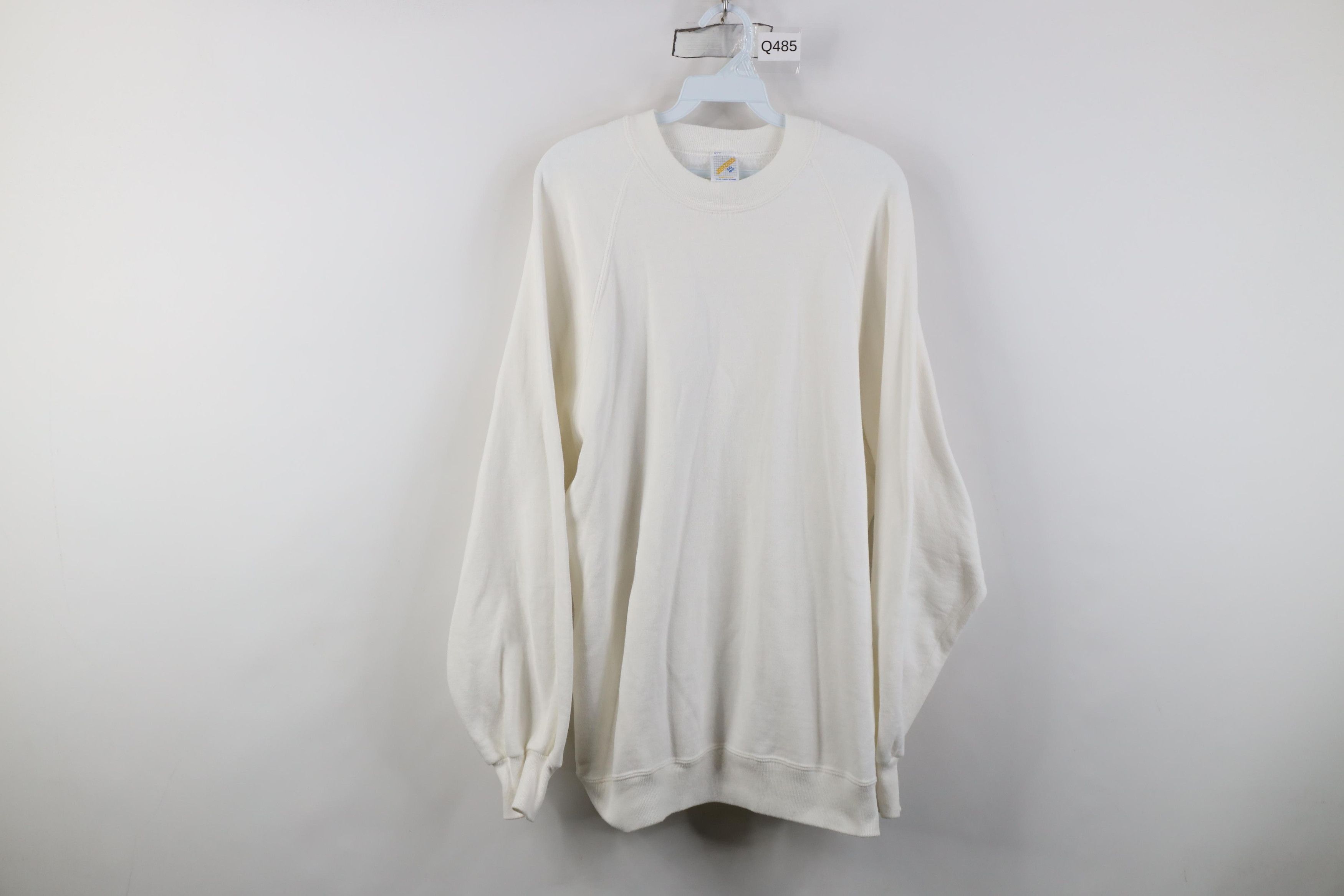 Vintage Vintage 90s Streetwear Raglan Crewneck Sweatshirt White USA Size US XXL / EU 58 / 5 - 1 Thumbnail