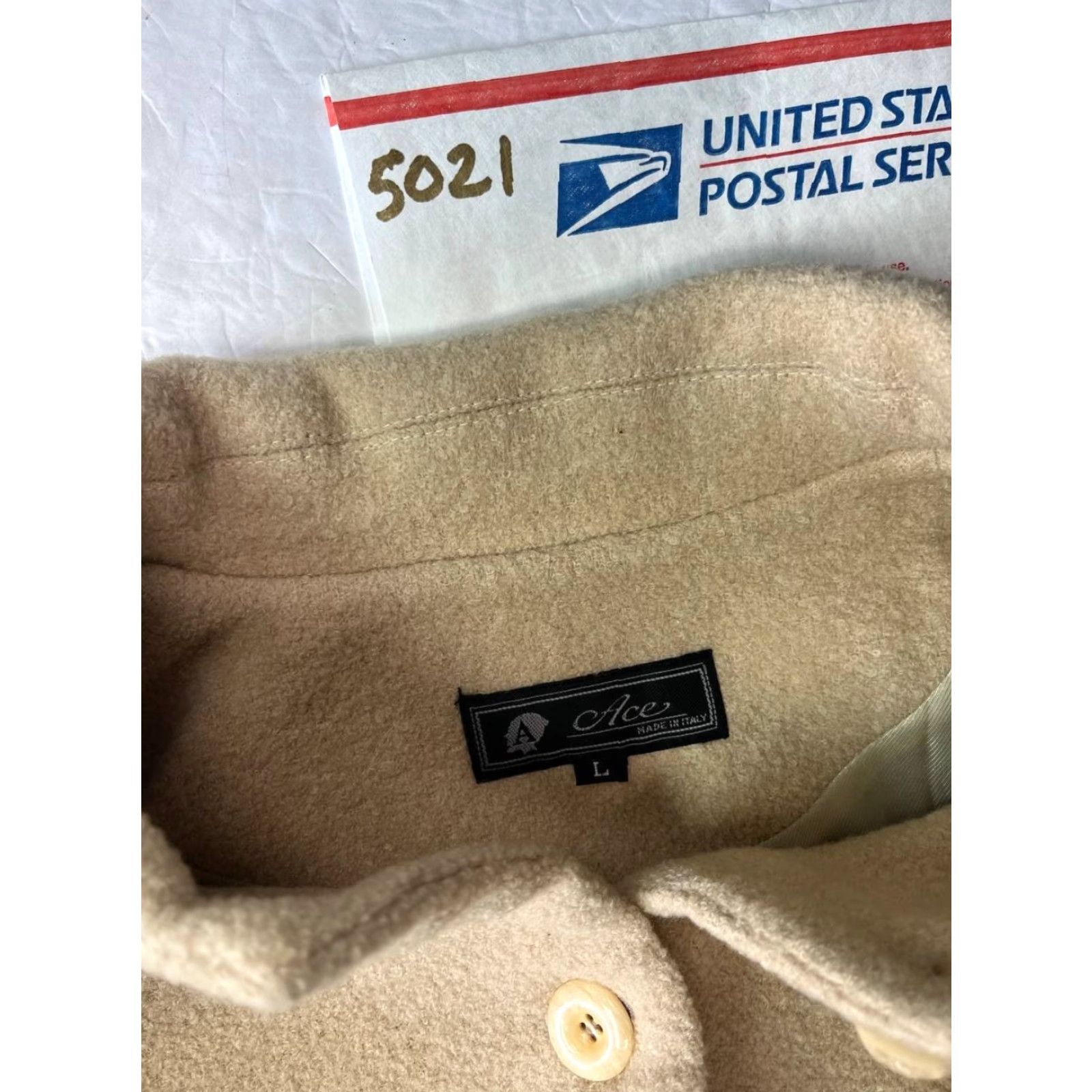Vintage VINTAGE Ace Wool Coat 90s Beige Women Size large L Coat Overcoat Made in Italy Men? Women Size L / US 10 / IT 46 - 7 Thumbnail