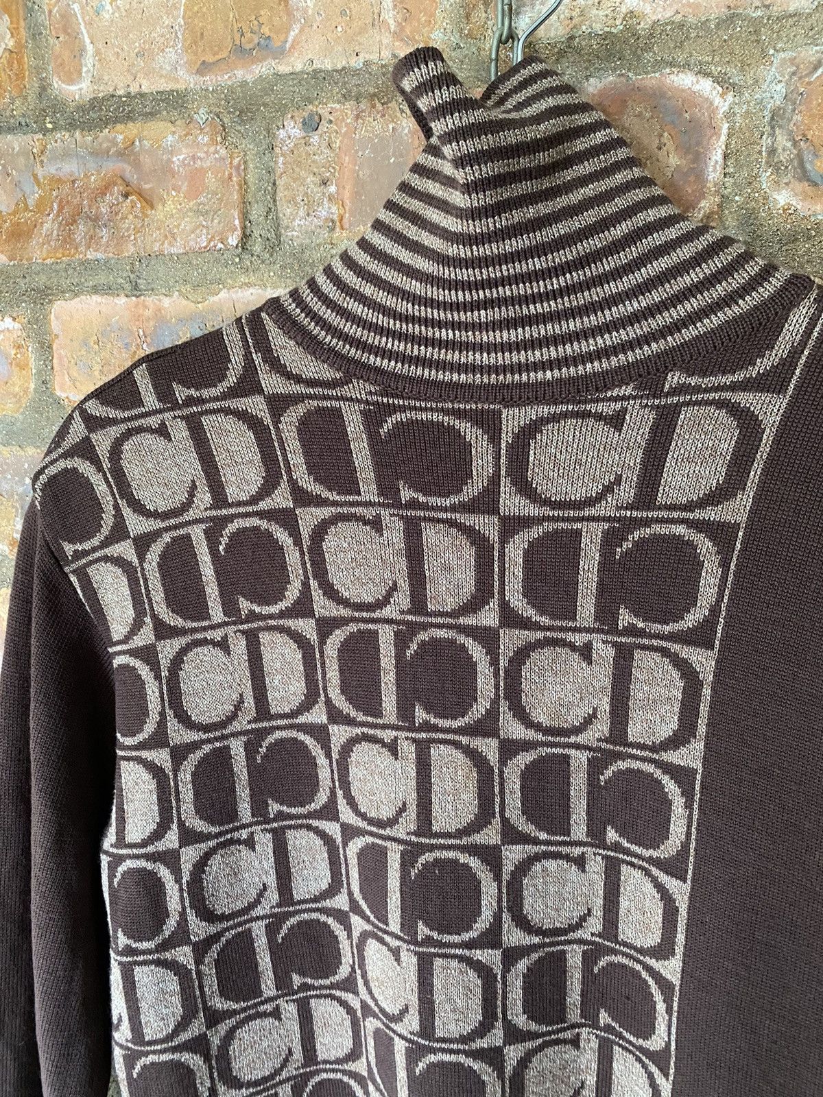 Dior 1990s Cristian Dior CD turtle neck wool jacquard Size M / US 6-8 / IT 42-44 - 5 Thumbnail