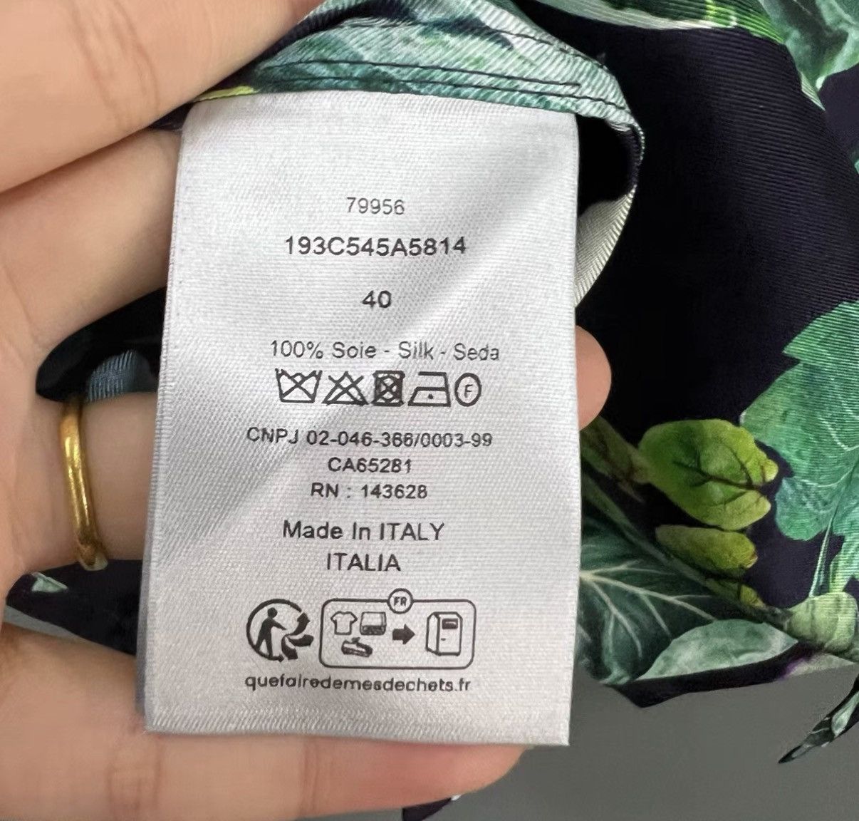 Dior Dior Botanical Print Lapel Short-Sleeve Shirt J41 Size US XS / EU 42 / 0 - 3 Thumbnail