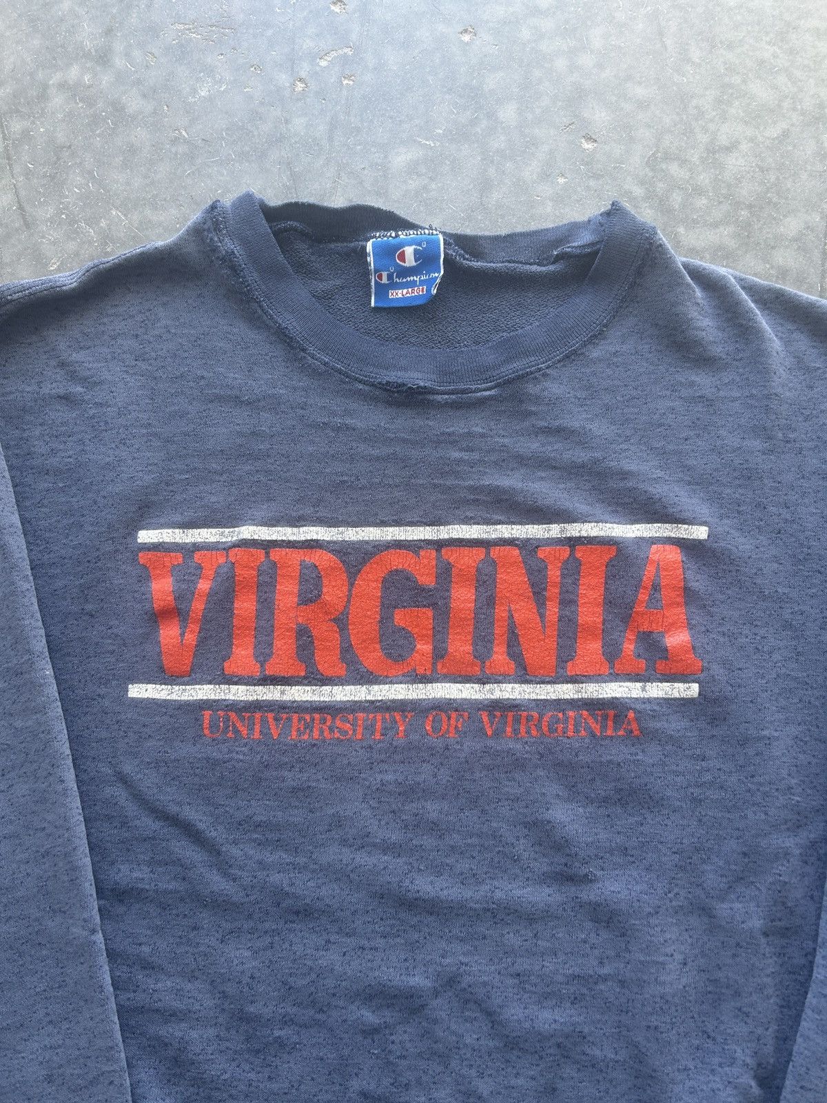 Champion × Vintage Vintage 90s Champion UVA Virginia Sweatshirt Size US XL / EU 56 / 4 - 2 Thumbnail