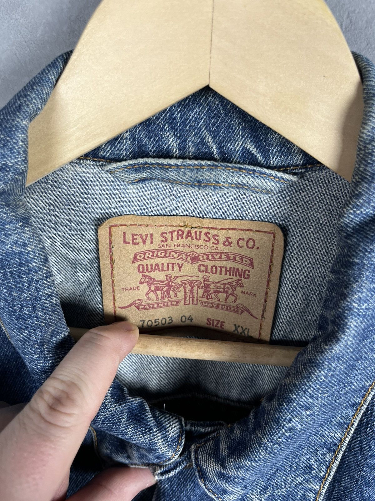 Levi's Levis denim jacket vintage 90s western style Size US XXL / EU 58 / 5 - 3 Thumbnail