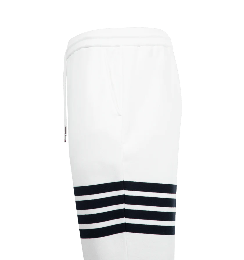 Thom Browne o1h1sh11225 Classic Loopback 4-Bar Sweatpantsin White/Navy Size US 34 / EU 50 - 3 Thumbnail