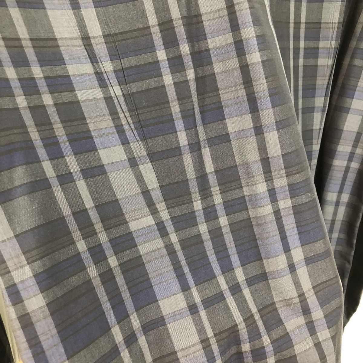 John Varvatos John Varvatos Plaid Slim Dress Shirt Grey XXL Size US XXL / EU 58 / 5 - 4 Thumbnail