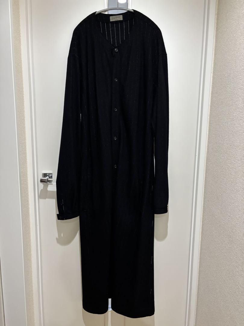 yohji yamamoto POUR HOMME Thick Navy Long Cardigan