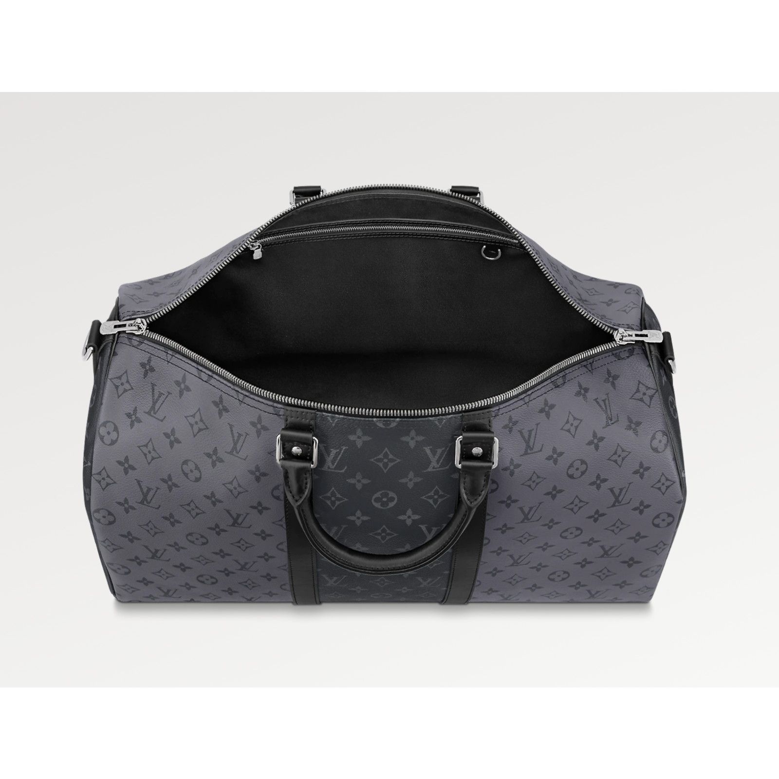 Louis Vuitton Louis Vuitton 50 Monogram Eclipse Grey LV Weekend Travel Bag Size ONE SIZE - 10 Thumbnail