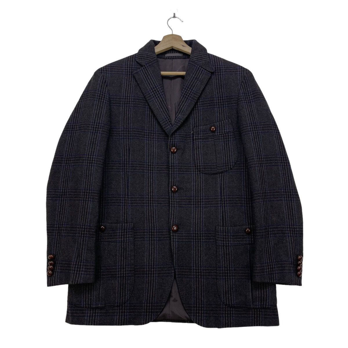 Burberry Awesome Vintage Burberrys Checked Casual Wool Jacket Size US M / EU 48-50 / 2 - 1 Thumbnail