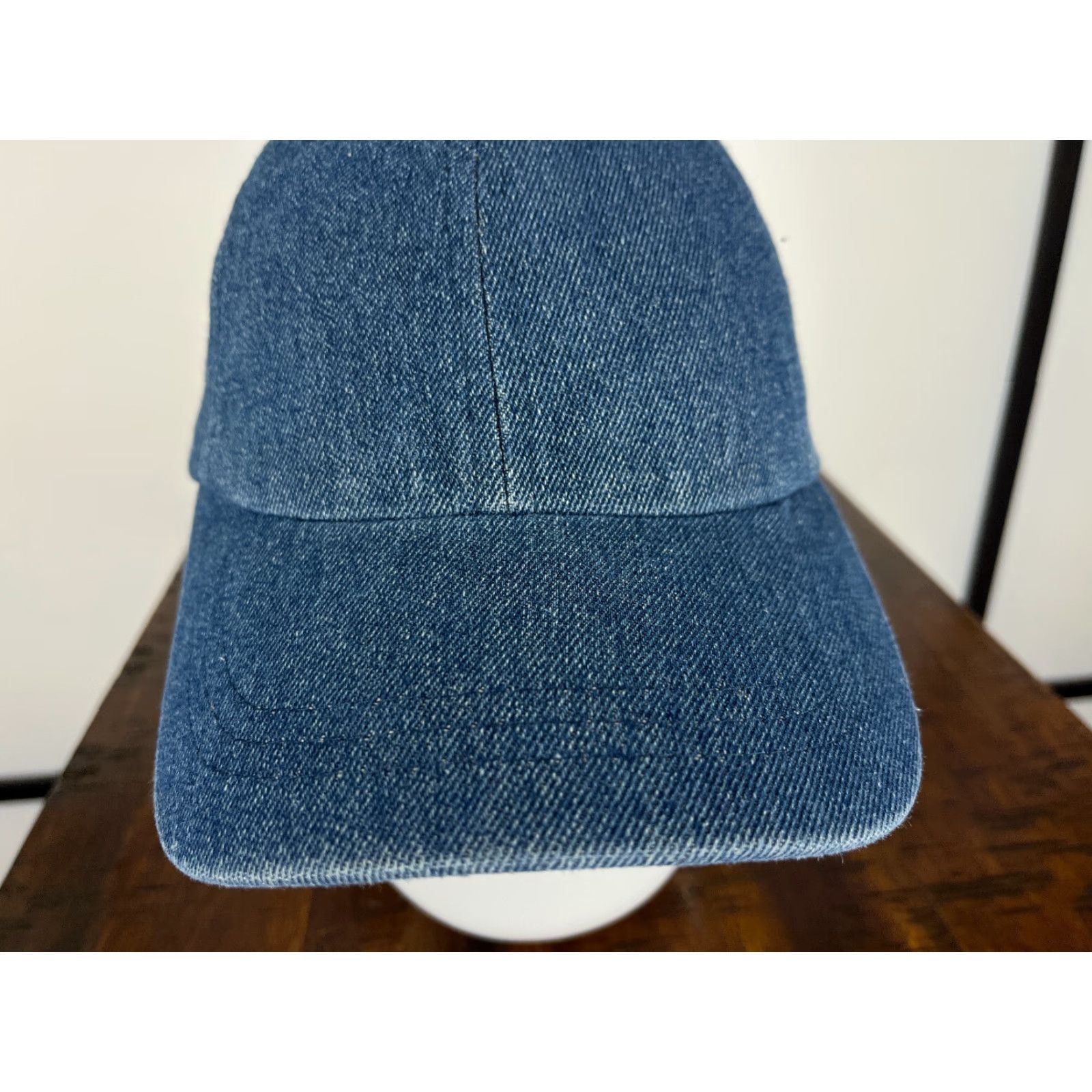 Vintage Blue Denim Look Adjustable Baseball Cap Unisex One Size Outdoor Activewear Size ONE SIZE - 3 Thumbnail
