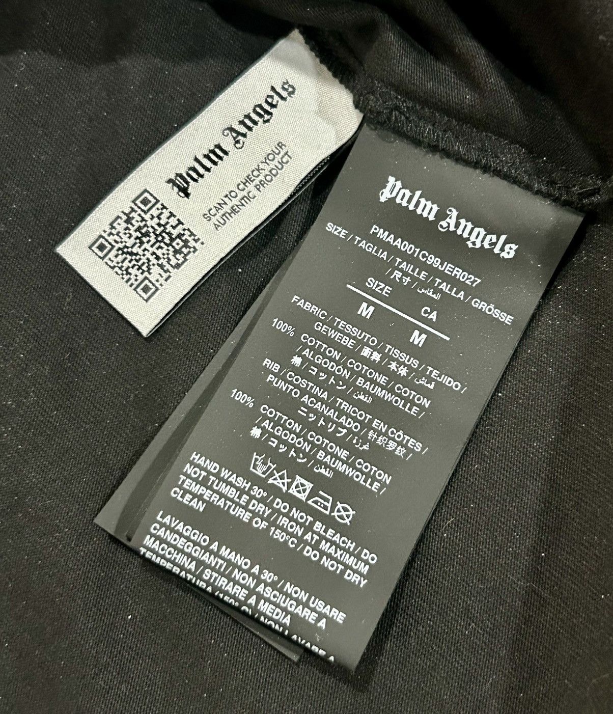 Palm Angels Palm Angels - Paris Monogram Spray Tee – Black Size “Medium” Size US M / EU 48-50 / 2 - 11 Thumbnail