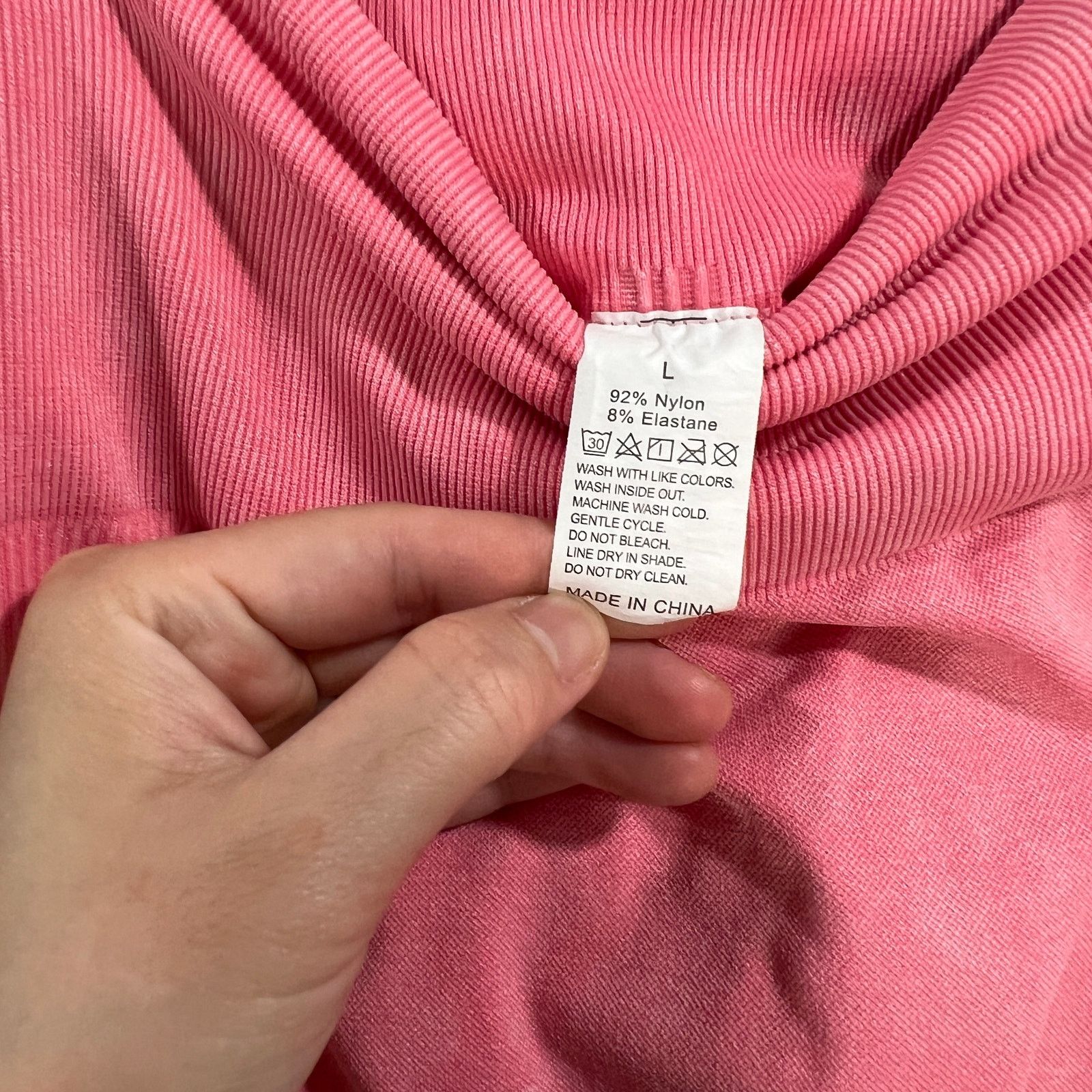 Other Workout 2 PC Crop Top Long Sleeve and Bottom Pink Size L Size L / US 10 / IT 46 - 12 Thumbnail