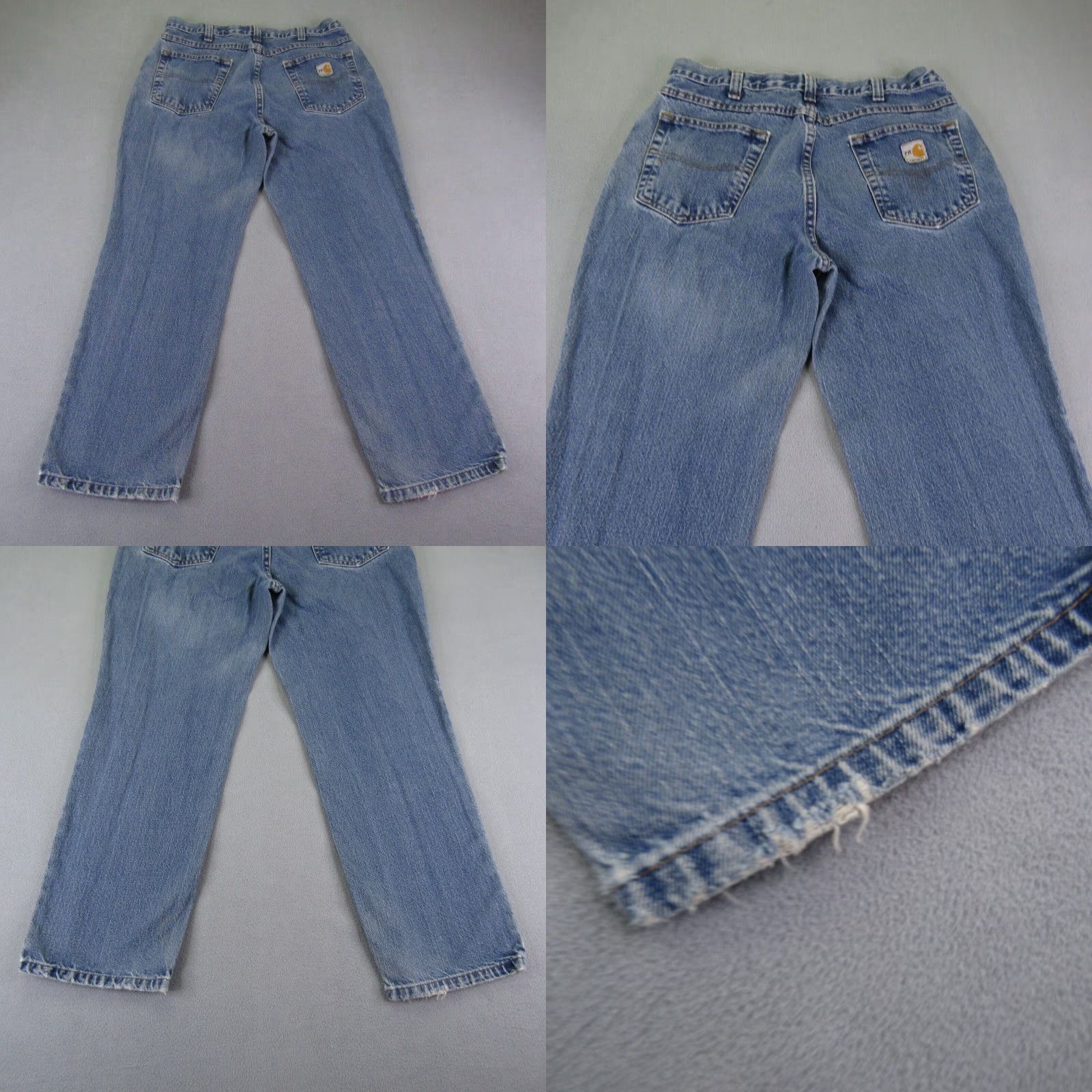 Carhartt VINTAGE Carhartt FR Jeans Mens 34x30 Blue Flame Resistant Carpenter Utility Workwear Pants Size US 33 - 8 Thumbnail