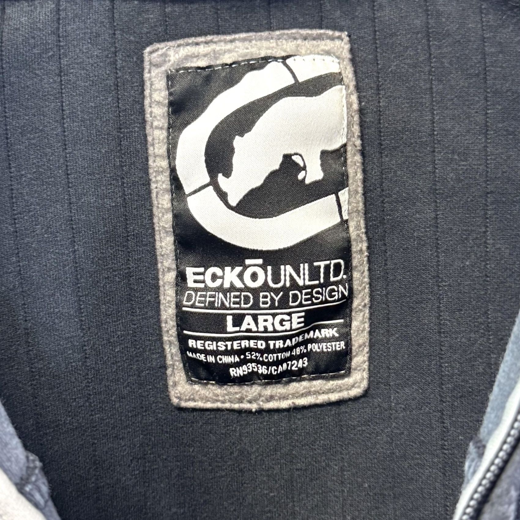 Ecko Unltd. Ecko Unltd Jacket Mens Large Black Full Zip Hooded Pockets Streetwear Zip Size US L / EU 52-54 / 3 - 5 Thumbnail