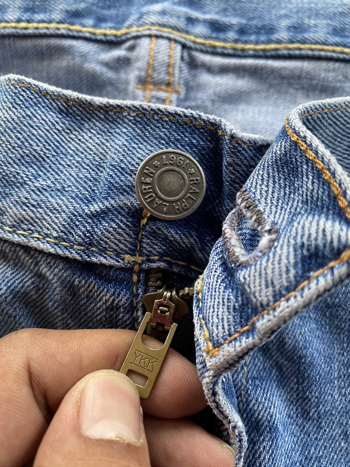 Polo Ralph Lauren Vintage Polo Ralph Lauren Denim Distressed 34x34 Size US 34 / EU 50 - 6 Thumbnail