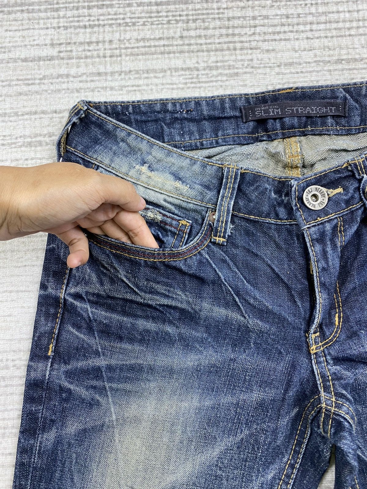 If Six Was Nine × Japanese Brand × Vintage Vintage Flare Tbj Nearby Distressed Denim Jeans Size US 27 - 7 Thumbnail