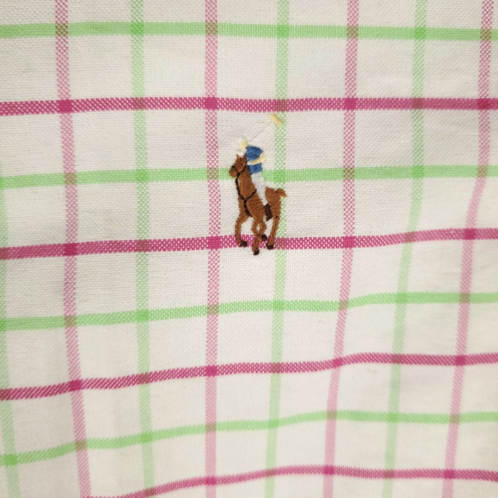 Ralph Lauren Ralph Lauren Shirt Mens 15.5 Green Pink Check Pony Dress Button Up Long Sleeve Size 42R - 2 Thumbnail
