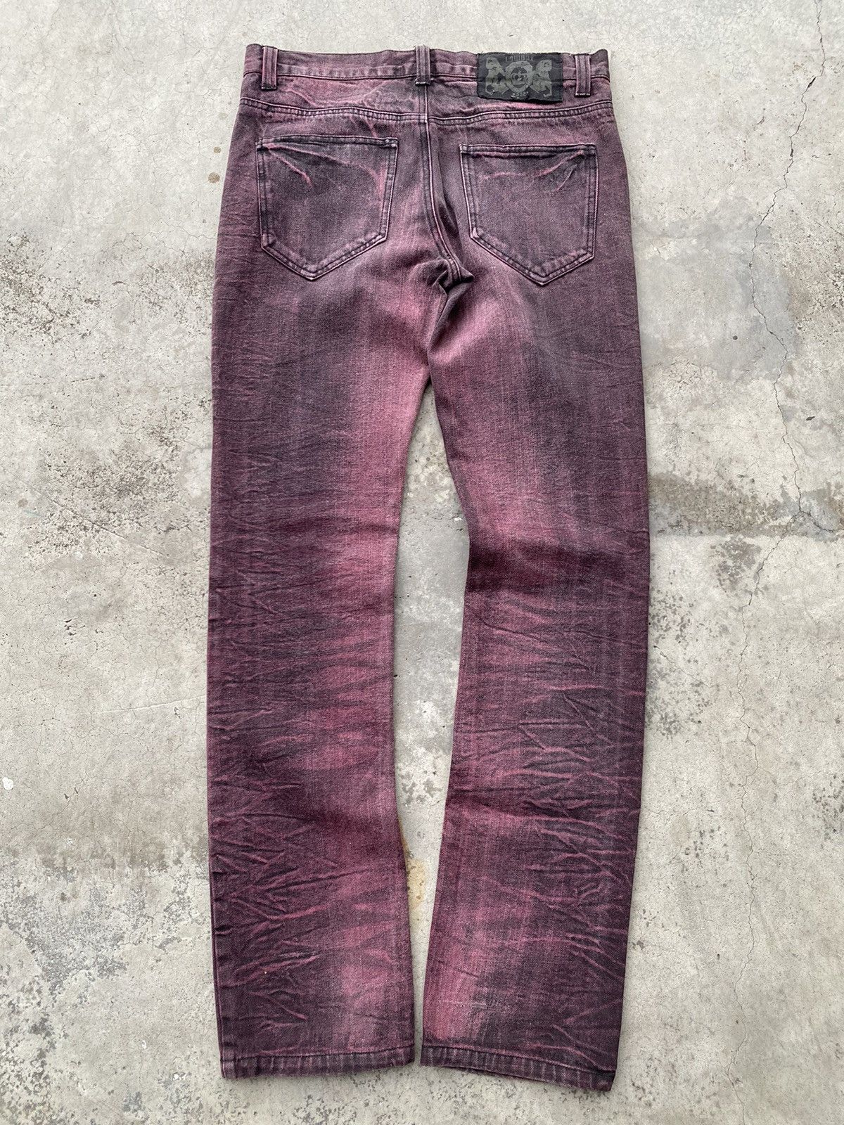 Seditionaries Lowbox Archival Seditionaries Red Wine Acid Washed Jeans Size US 32 / EU 48 - 8 Thumbnail