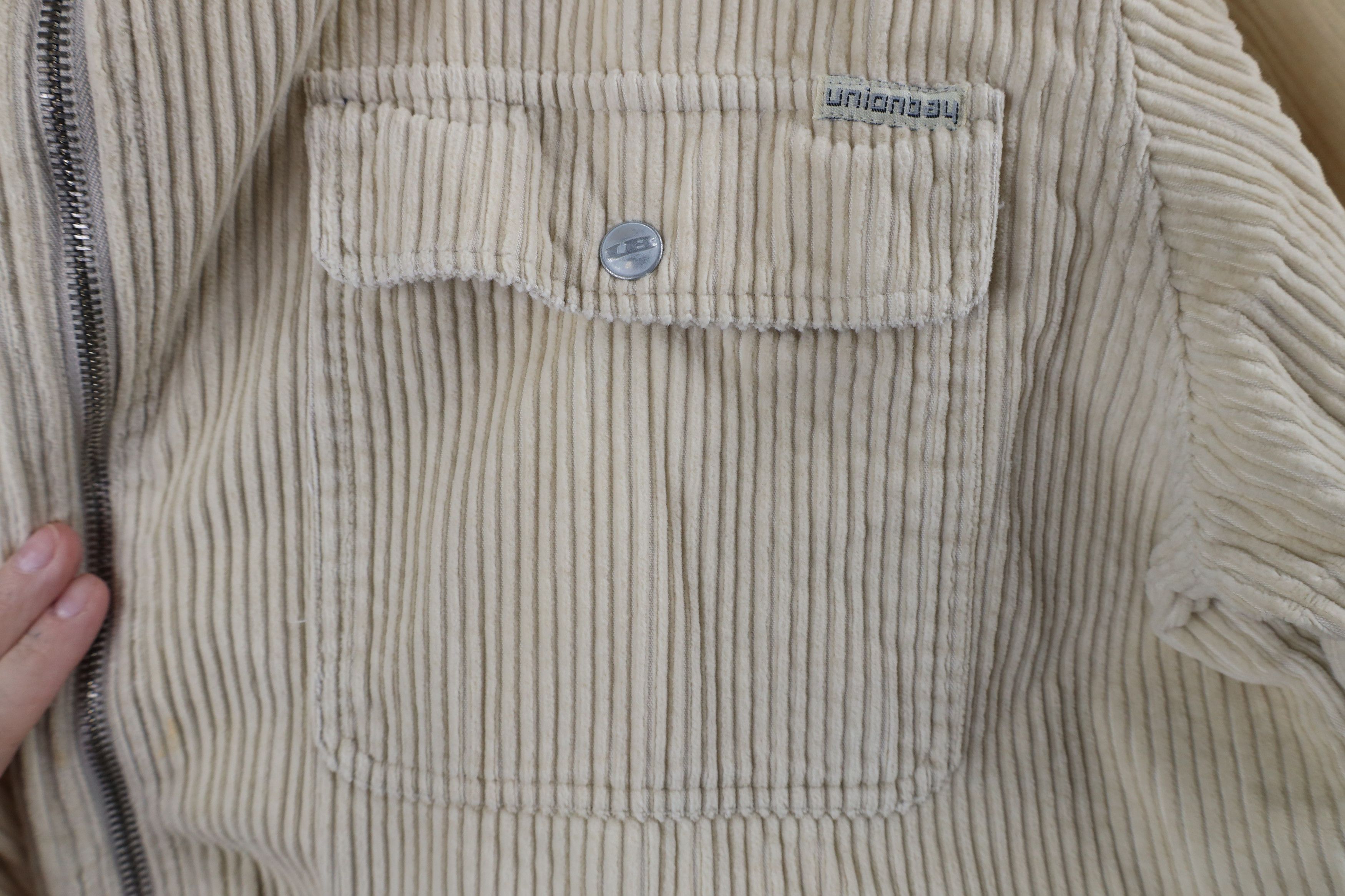 Vintage Vintage 90s Streetwear Full Zip Corduroy Shirt Jacket Beige Size US XL / EU 56 / 4 - 6 Thumbnail