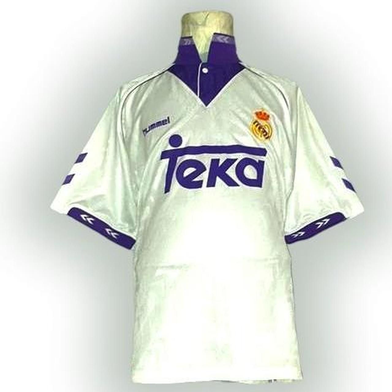 Hummel Real Madrid Spain 1993 1994 Home Shirt Jersey Size US L / EU 52-54 / 3 - 2 Thumbnail