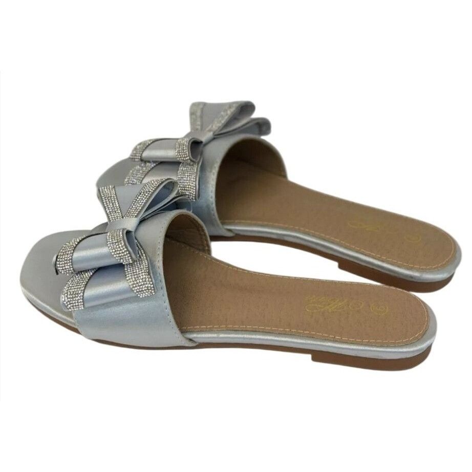 Other MATA SHOES / Welcome / Silver / Embellished Slide / Sandals Size US 9 / IT 39 - 2 Thumbnail