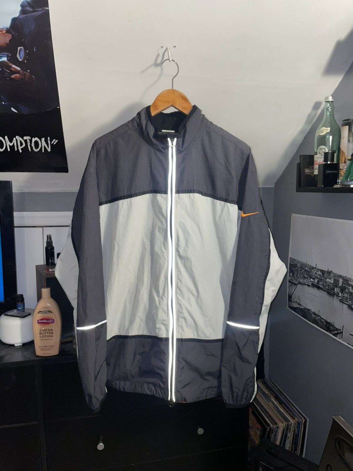 Nike Vintage 90’s Nike rib stop 3m reflective zip up wind breaker Size US XL / EU 56 / 4 - 2 Thumbnail
