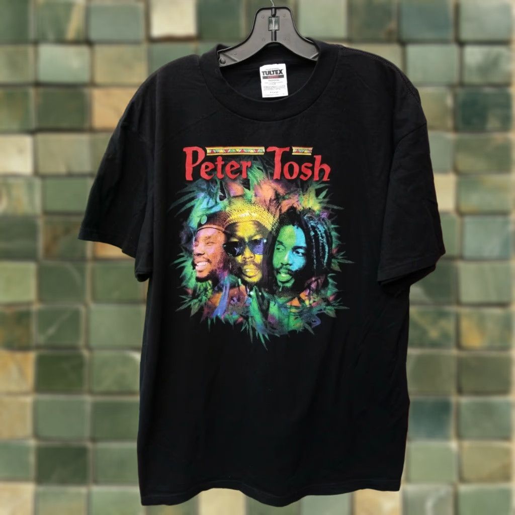 Tultex VINTAGE Peter Tosh RAP TEE - HONORARY CITIZEN - Reggae Black Shirt XL Mens T-Shirt 90s Tultex 100% Cotton Preshrunk Size US XL / EU 56 / 4 - 1 Thumbnail