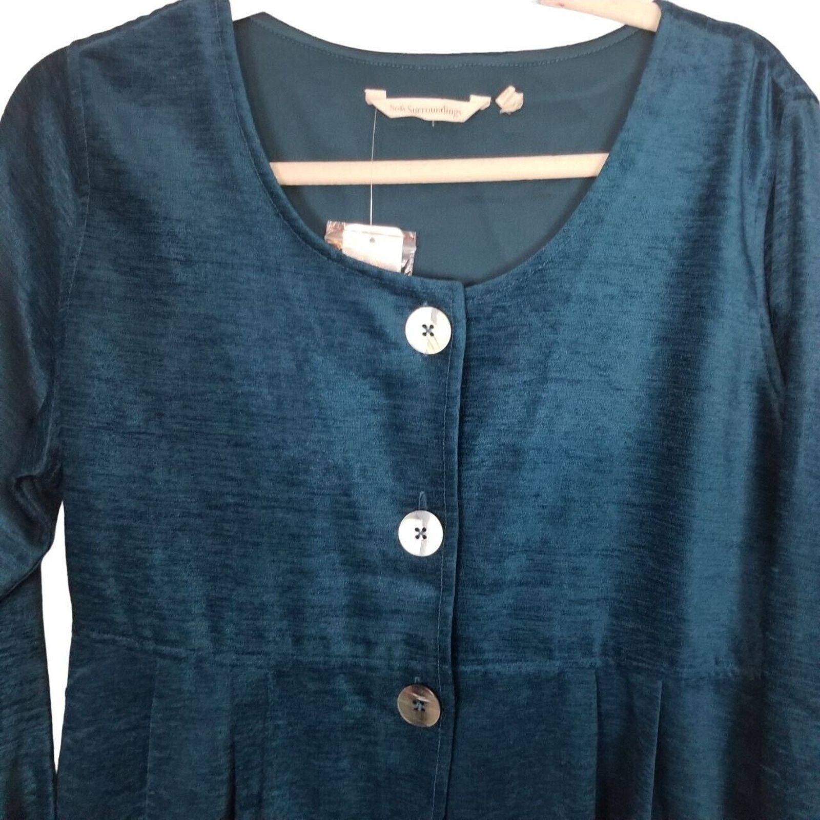 Soft Surroundings Soft Surroundings Womens Fiona Babydoll Top Size S Button Size S / US 4 / IT 40 - 3 Thumbnail