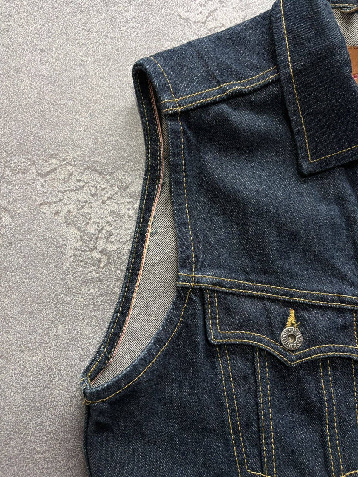 Pike Brothers Pike Brothers Selvedge Denim 11oz Roamer Vest Blue size M Size US M / EU 48-50 / 2 - 2 Thumbnail