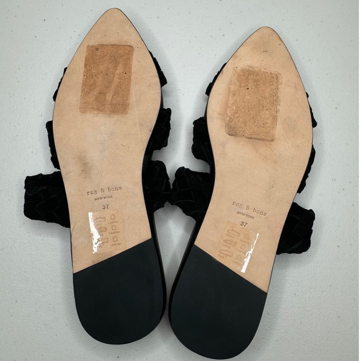 Rag & Bone NEW RAG & BONE Lewis Black Braided Suede Pointed Sandal Size US 7 / IT 37 - 5 Thumbnail