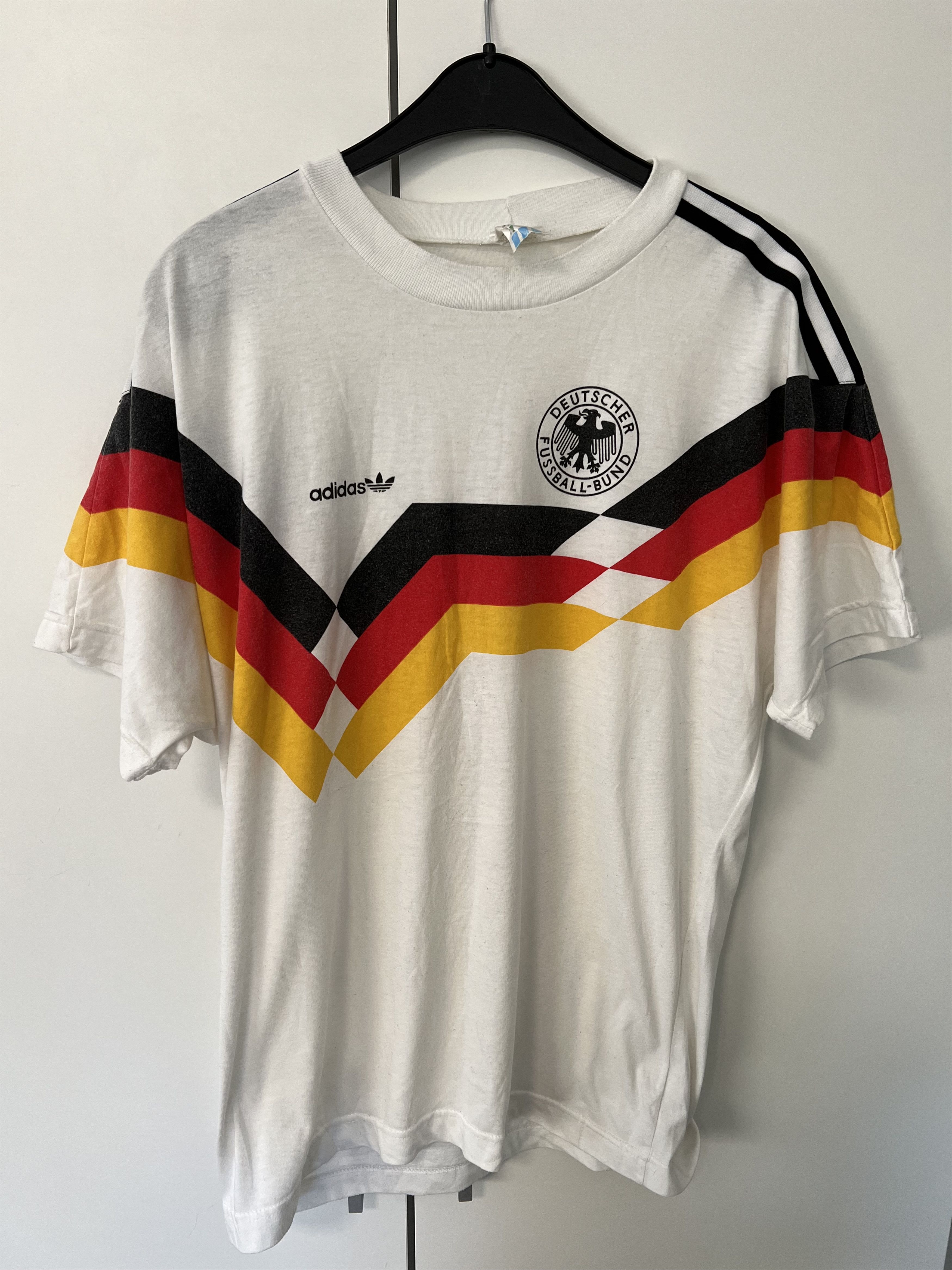 Adidas GERMANY 1988-90 TRAINING HOME SHIRT FOOTBALL SOCCER JERSEY Size US M / EU 48-50 / 2 - 3 Thumbnail
